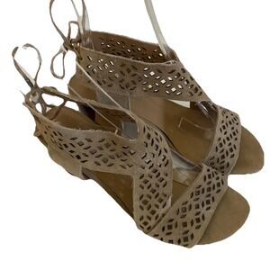 Franco Fortini Shoes Brown Suede Block Heels Size 6 Cottagecore Goth